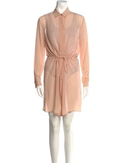 Pre-owned Falconeri Silk Mini Dress In Orange