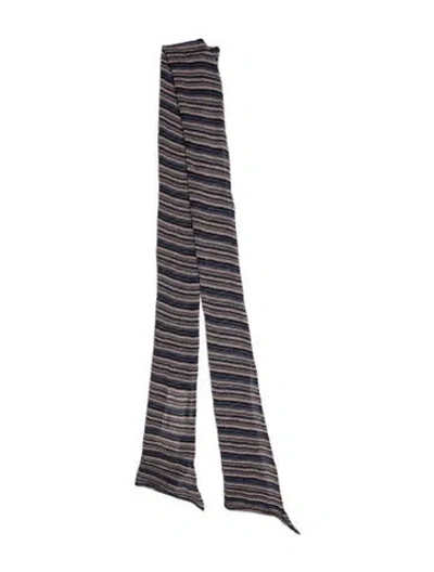Pre-owned Falconeri Striped Scarf In Blue