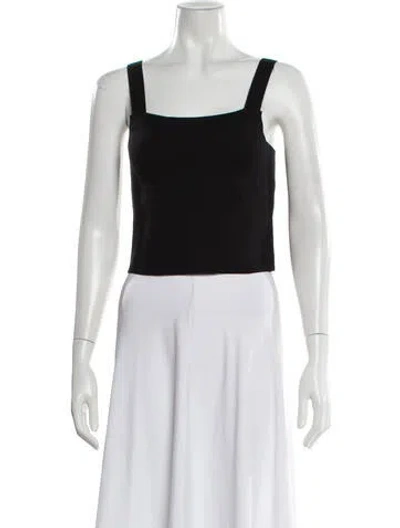 Pre-owned Falconeri Virgin Wool Square Neckline Top In White
