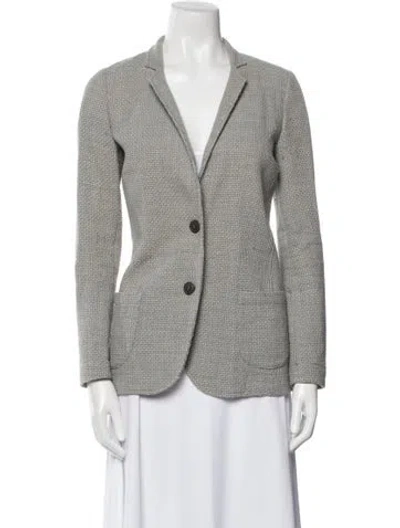 Pre-owned Falconeri Virgin Wool Tweed Pattern Blazer In Neutral