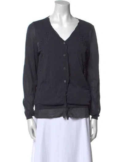 Pre-owned Falconeri V-neck Sweater In Blue