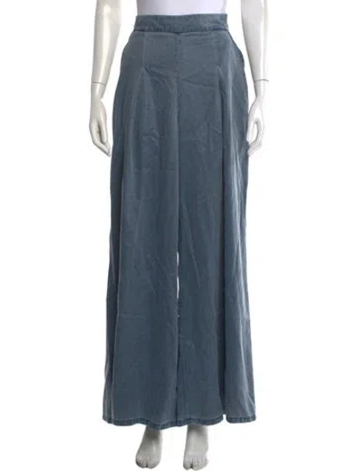Pre-owned Falconeri Wide Leg Pants In Blue