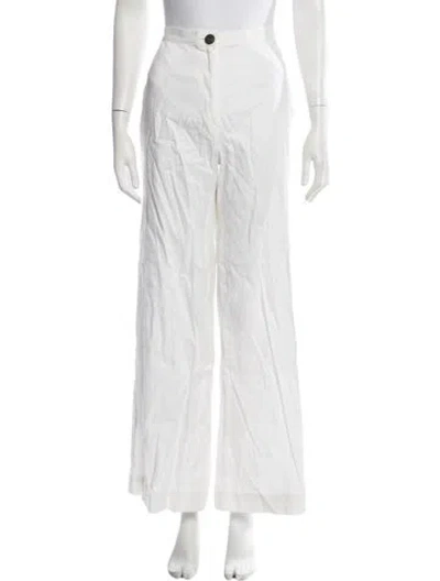Pre-owned Falconeri Wide Leg Pants In White