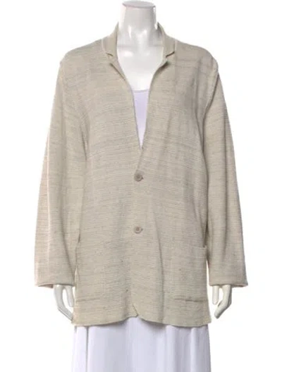 Pre-owned Falconeri Wool Open Front Sweater In Neutrals