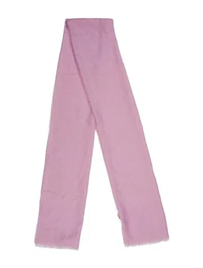 Pre-owned Falconeri Wool Printed Scarf In Pink