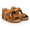 FALCOTTO BY NATURINO FALCOTTO BY NATURINO BOYS BROWN LEATHER BUCKLE SANDALS