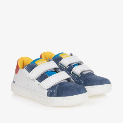 Falcotto By Naturino Kids'  Boys White Leather & Suede Trainers