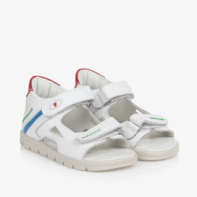 Falcotto By Naturino Kids'  Boys White Leather Sandals