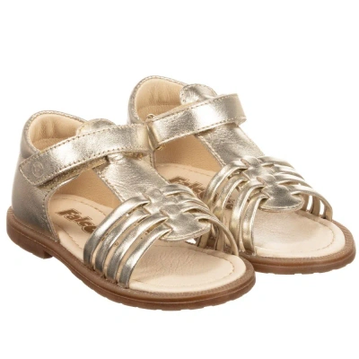 Falcotto By Naturino Babies'  Girls Gold Leather Sandals