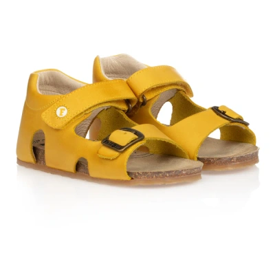 Falcotto By Naturino Babies'  Yellow Leather Sandals