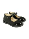 Falcotto Calf-leather Scalloped-edge Ballerinas In Black