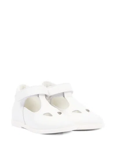 Falcotto Babies' Cut-out Leather Strap Sandals In White