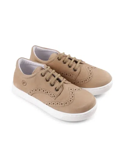 Falcotto Kids' Leather Brogues In Brown