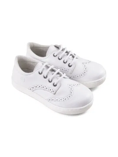 Falcotto Kids' Leather Brogues In White