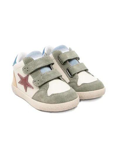 Falcotto Babies' Star-appliqué Strap Sneakers In Green