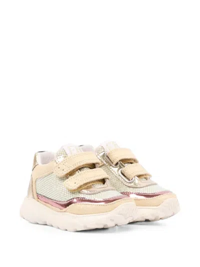 Falcotto Babies' Touch-strap Glitter Sneakers In Neutrals