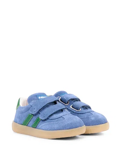 Falcotto Babies' Touch-strap Leather Sneakers In Blue