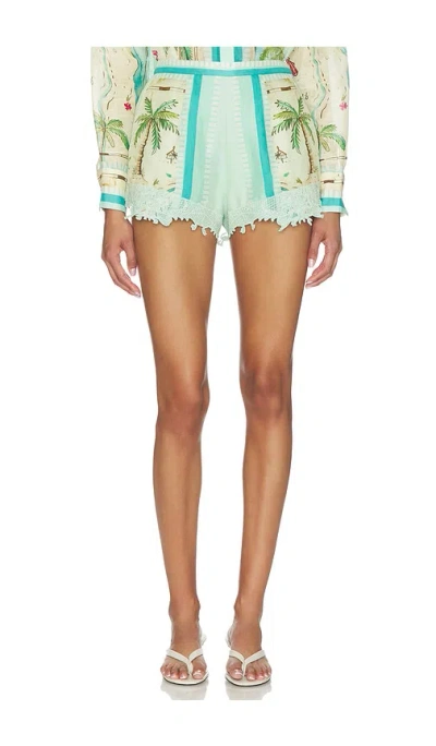 Falguni Shane Peacock Tropical Glimpse Shorts In Multi