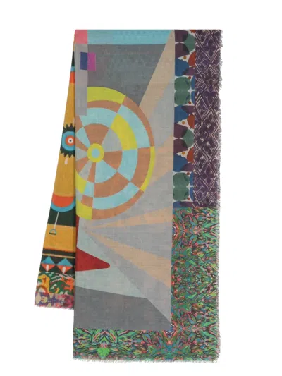 Faliero Sarti Abstract-pattern Scarf In Multicolour