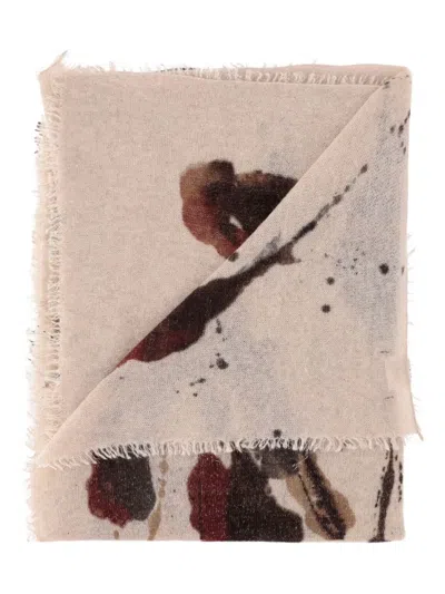 Faliero Sarti Abstract-print Fringed Scarf In Neutral
