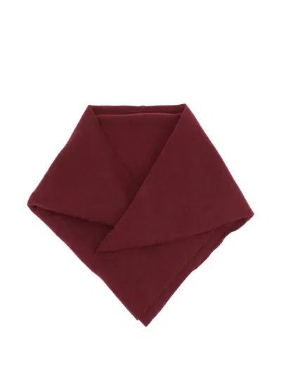 Faliero Sarti Adeli Triangular Cashmere Shawl In Red