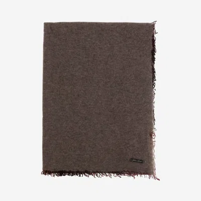 Faliero Sarti Fringed Cashmere Scarf In Brown