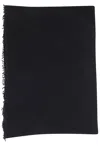 Faliero Sarti Adriel Cashmere Scarf With Frayed Edges In Black