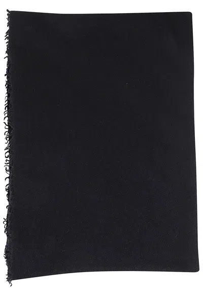 Faliero Sarti Adriel Cashmere Scarf With Frayed Edges In Black