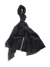 Faliero Sarti Adriel Frayed Scarf In Black