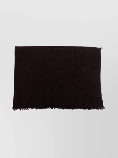 Faliero Sarti Allover Patterned Scarf Fringed Edges In Brown