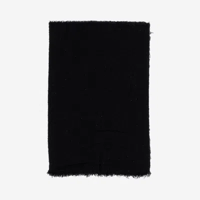 Faliero Sarti Altea Wool Blend Scarf With Sequins In Black