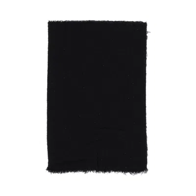 Faliero Sarti Altea Wool Blend Scarf With Sequins In Black