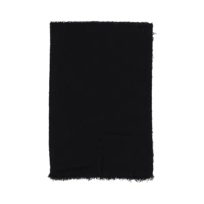 Faliero Sarti Altea Wool Blend Scarf With Sequins In Black