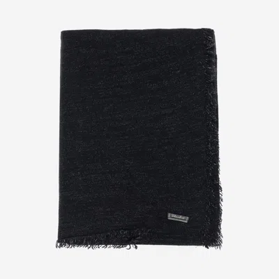 Faliero Sarti Alux Scarf In Cashmere Blend In Black