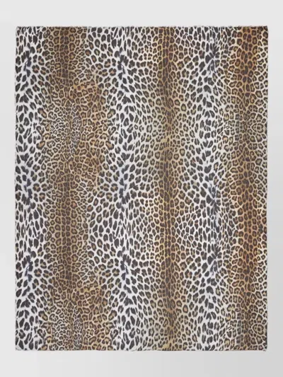 Faliero Sarti Animalier Print Lightweight Soft Stole Scarf In Brown