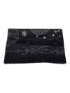 Faliero Sarti Astrology-themed Modal And Cashmere Scarf In Black