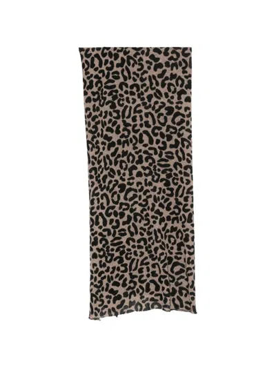 Faliero Sarti Ayame Leopard-print Wool Scarf In Multi