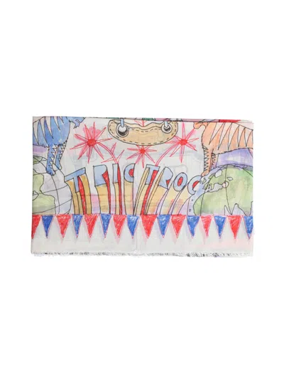 Faliero Sarti Backgammon 130x135cm Cotton And Cashmere Scarf
