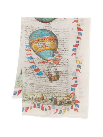 Faliero Sarti Baloon Silk Blend Stole In Neutral