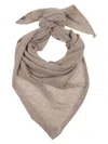 Faliero Sarti Beige Cashmere Stole With Raw-edge Finish In Gray