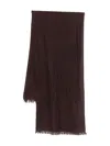 Faliero Sarti Bordeaux Virgin Wool And Silk Scarf In Brown
