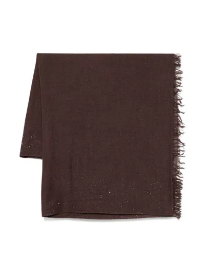 Faliero Sarti Brown Scarf With Subtle Sheen