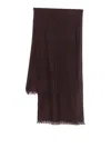 Faliero Sarti Bordeaux Virgin Wool And Silk Scarf In Brown