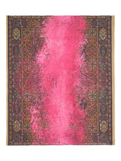 FALIERO SARTI CARPET-PATTERNED FRINGED SCARF