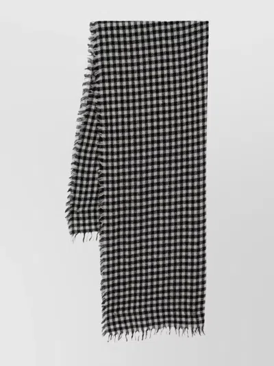 Faliero Sarti Cashmere And Wool Checkered Scarf