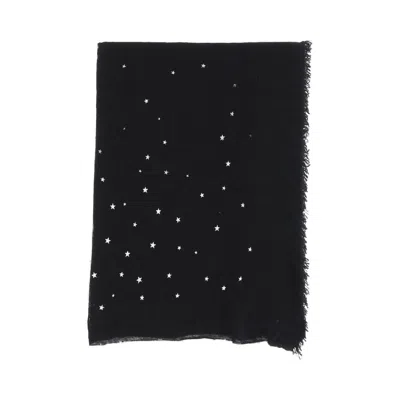 Faliero Sarti Cashmere Blend Star Scarf In Black