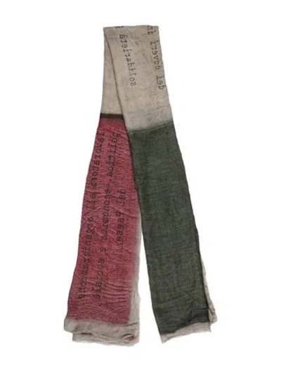 Pre-owned Faliero Sarti Cashmere Graphic Print Scarf In Red