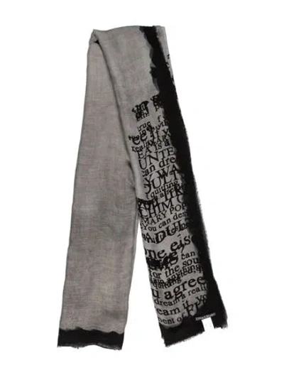 Pre-owned Faliero Sarti Cashmere Printed Scarf In Black