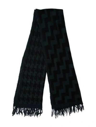 Pre-owned Faliero Sarti Cashmere Printed Scarf In Blue