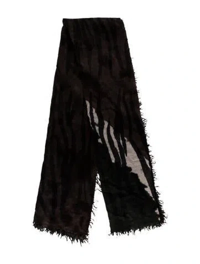 Pre-owned Faliero Sarti Cashmere Printed Scarf In Brown
